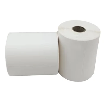 4X6 Wholesale Thermal Printer Sticker Food Industry Rolled Packaging Business Shipping Waybills Cartons 100x150 Vinyl PVC PP