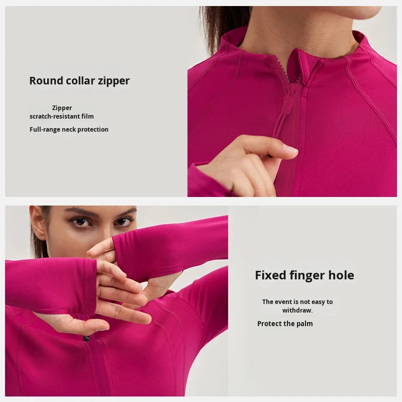 Autumn Winter Plus Size Slim Fit Zipper Cardigan Sports Jacket Front High Elasticity Com preview