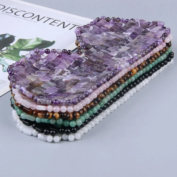 Private Label Crystal Stone Face Massager Eye Care Natural Jade Eye Mask Sheet Rose Quartz Eye Mask