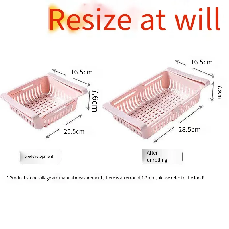 Refrigerator retractable storage basket drawer storage shelf crisper freezer box manufacture