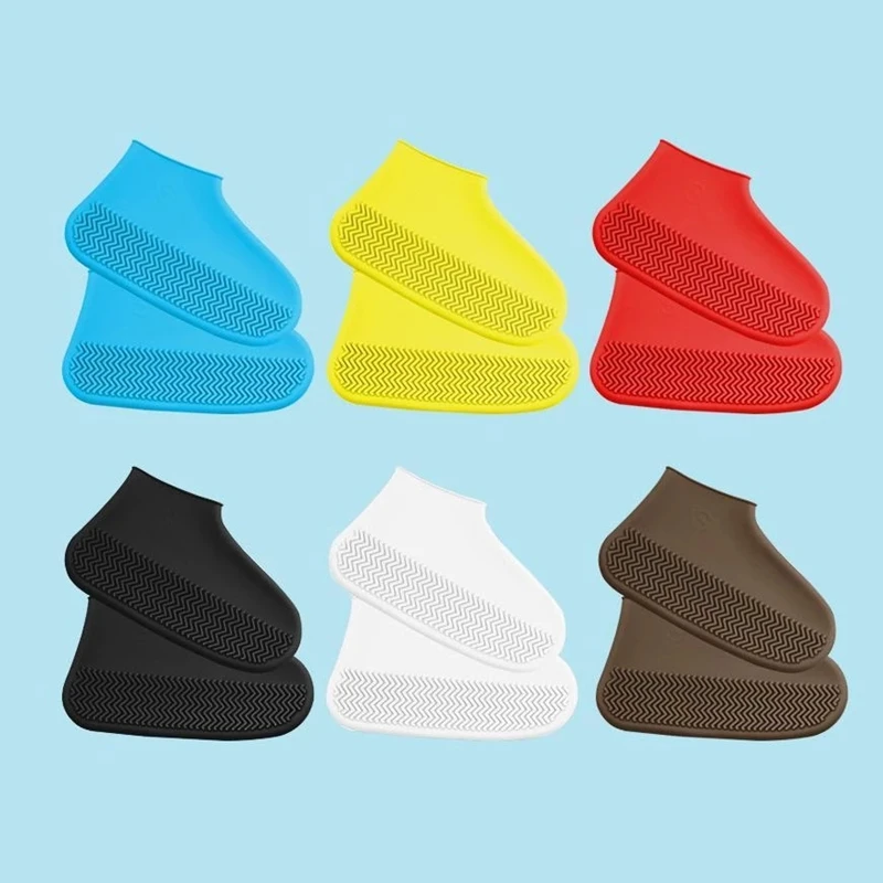 Multi Colour Silicone Waterproof Rain Protective Reusable Shoes Cover Raincoats for Unisex Adult Kids Hiking
