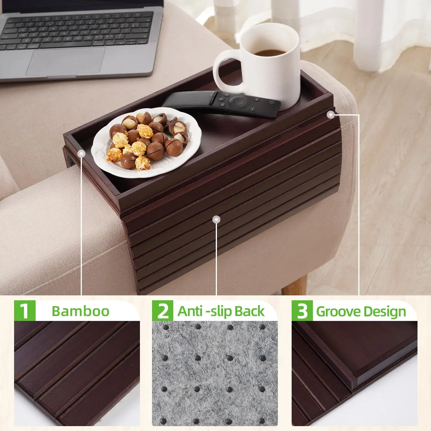 product zc custom couch tray anti slip couch armrest table customized logo couch arm tray sofa armrest tray for livingroom-7