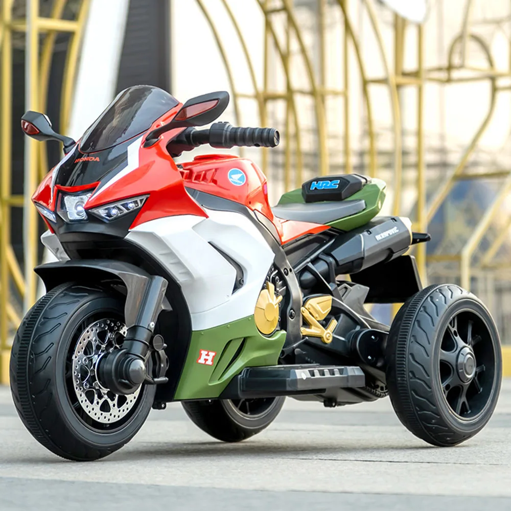 Children 5 to 7 Years Dual Drive Electric Rechargeable Three Wheel Ride on Toy Car Remote Control Metal Scooter