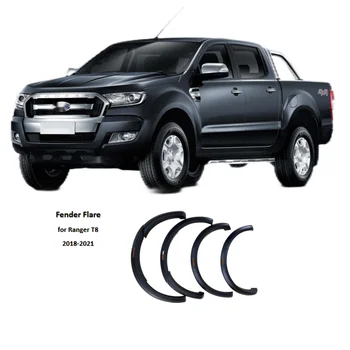 Pickup Trucks Car Accessories ABS injection Flare Wheel Arch Fender Flares  for Ford Ranger T8 2018 to 2021