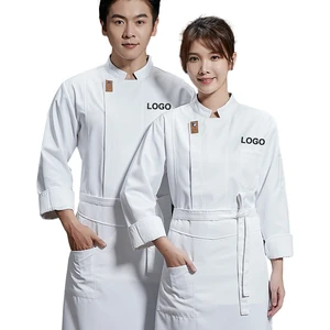 Chef Jacket Men Restaurant Manager Uniform for Women Kitchen Workwear Long Sleeve Chef Coat Uniform