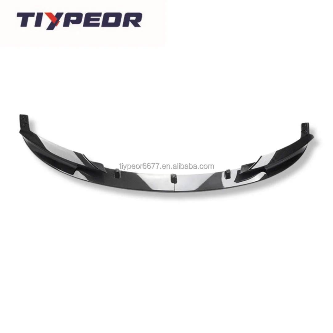 product tiypeor front bumper splitter for bmw f30 3 series m sport 2012   2018 front lip splitter carbon fiber look-4