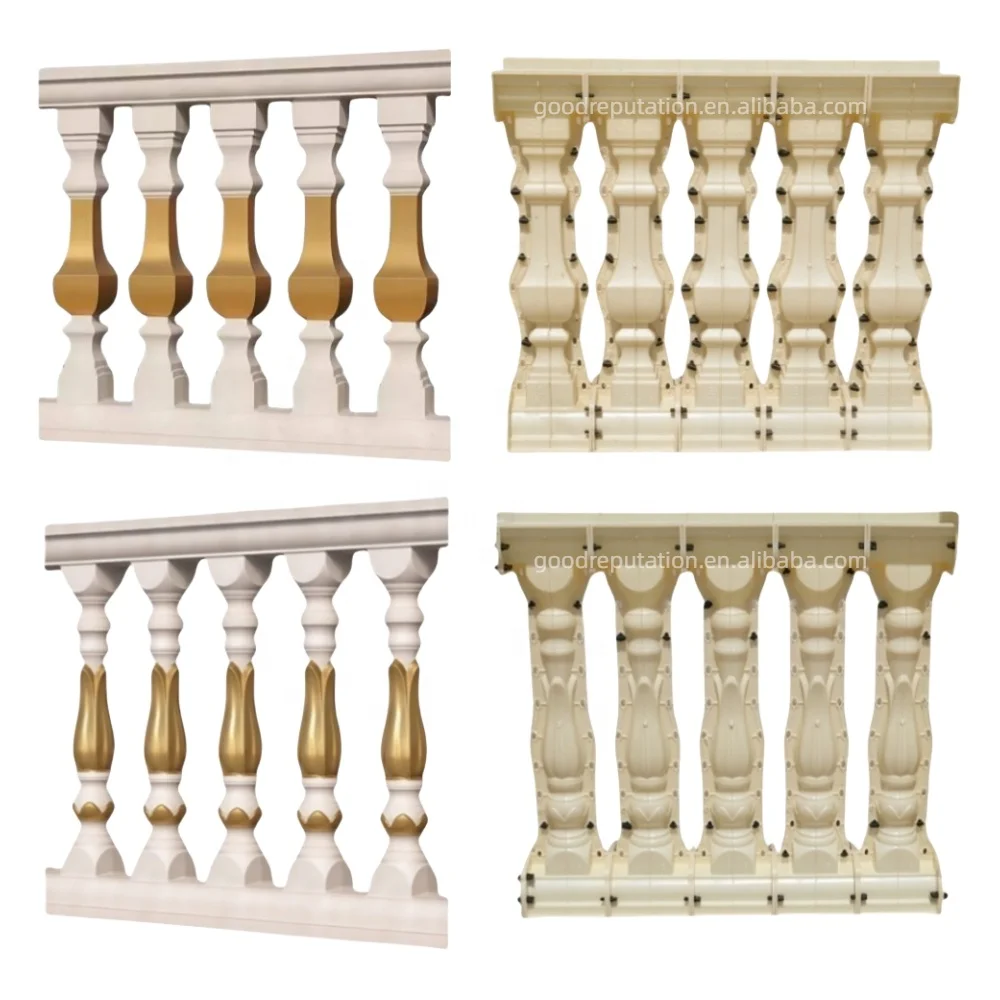 Abs High Precision Plastic Injection Concrete Cement Railings Balustrades Handrails Mold for Villa House Stair Balcony Designs