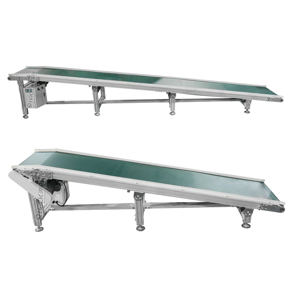 Hongrui easy to operate food-grade aluminum profile climbing belt conveyor