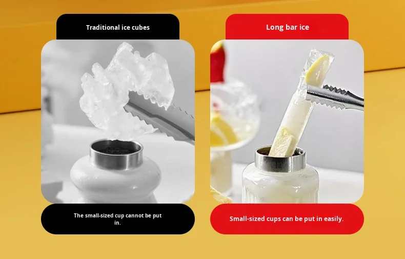 French Fries Shaped Large Square Ice Pillar Mold Household Food Grade Long Stick Ice Cube Maker Silicone Tool for Ice Lolly factory