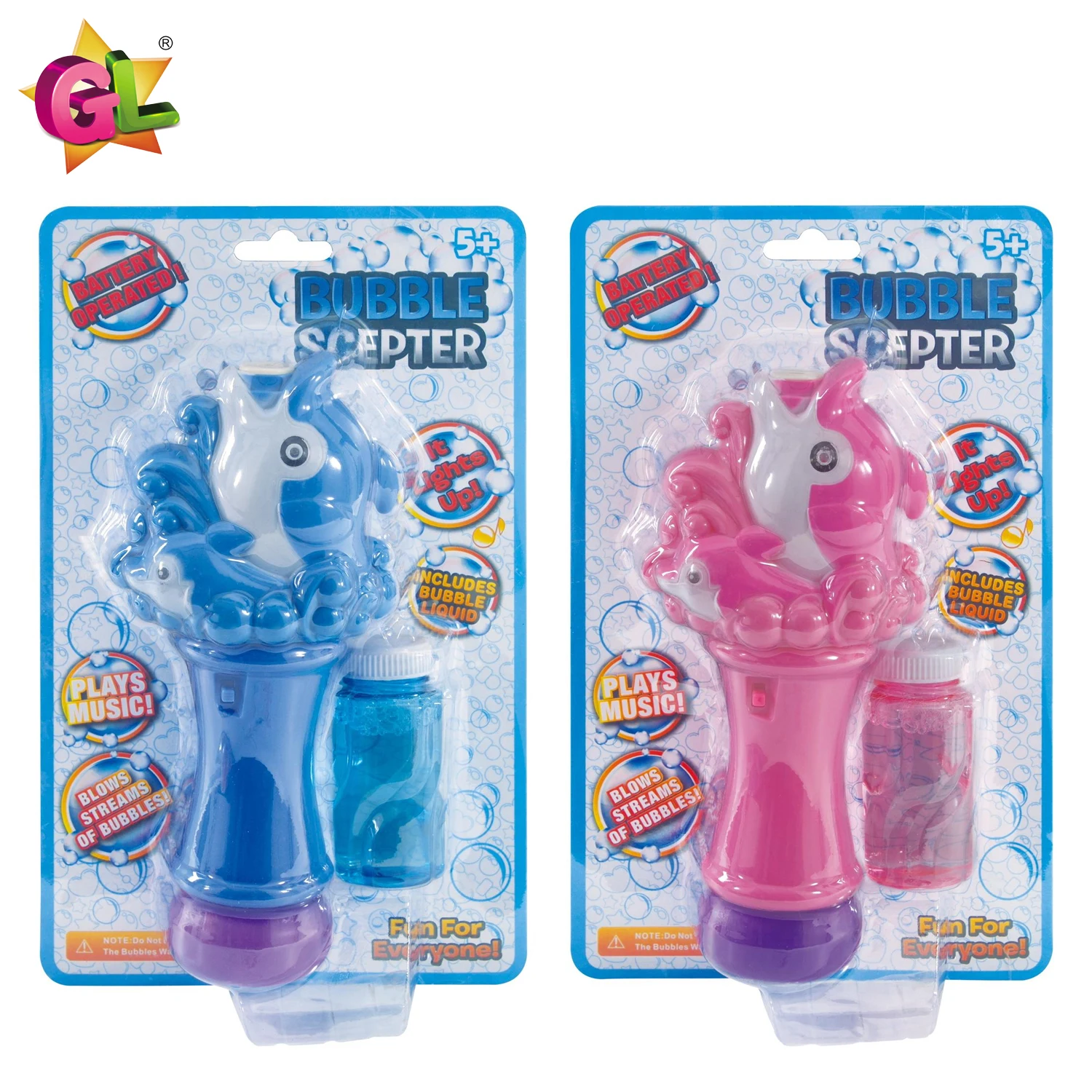 Light Up Bubble Toys Led Mini Cartoon Fish Bubble Wands With Sound Fun