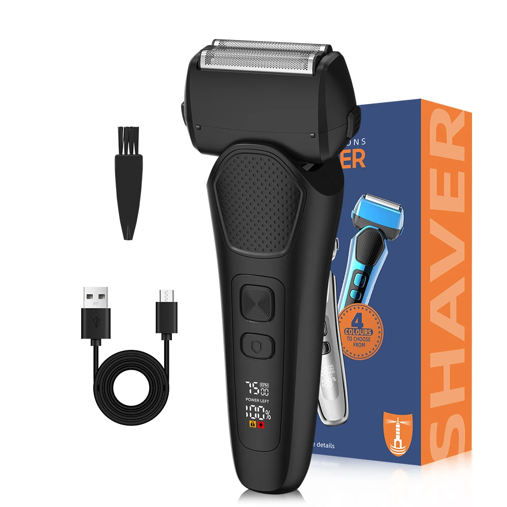 Exclusive USB Household RV Hotel Use Electric Shaver Three Reciprocating Blades Full Body Sideburns Shaving Washing Features