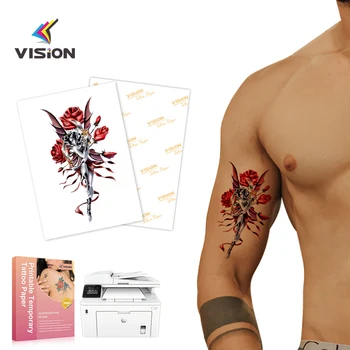 Fast delivery Easy to transfer DIY tattoo paper water transfer for laser printer for body