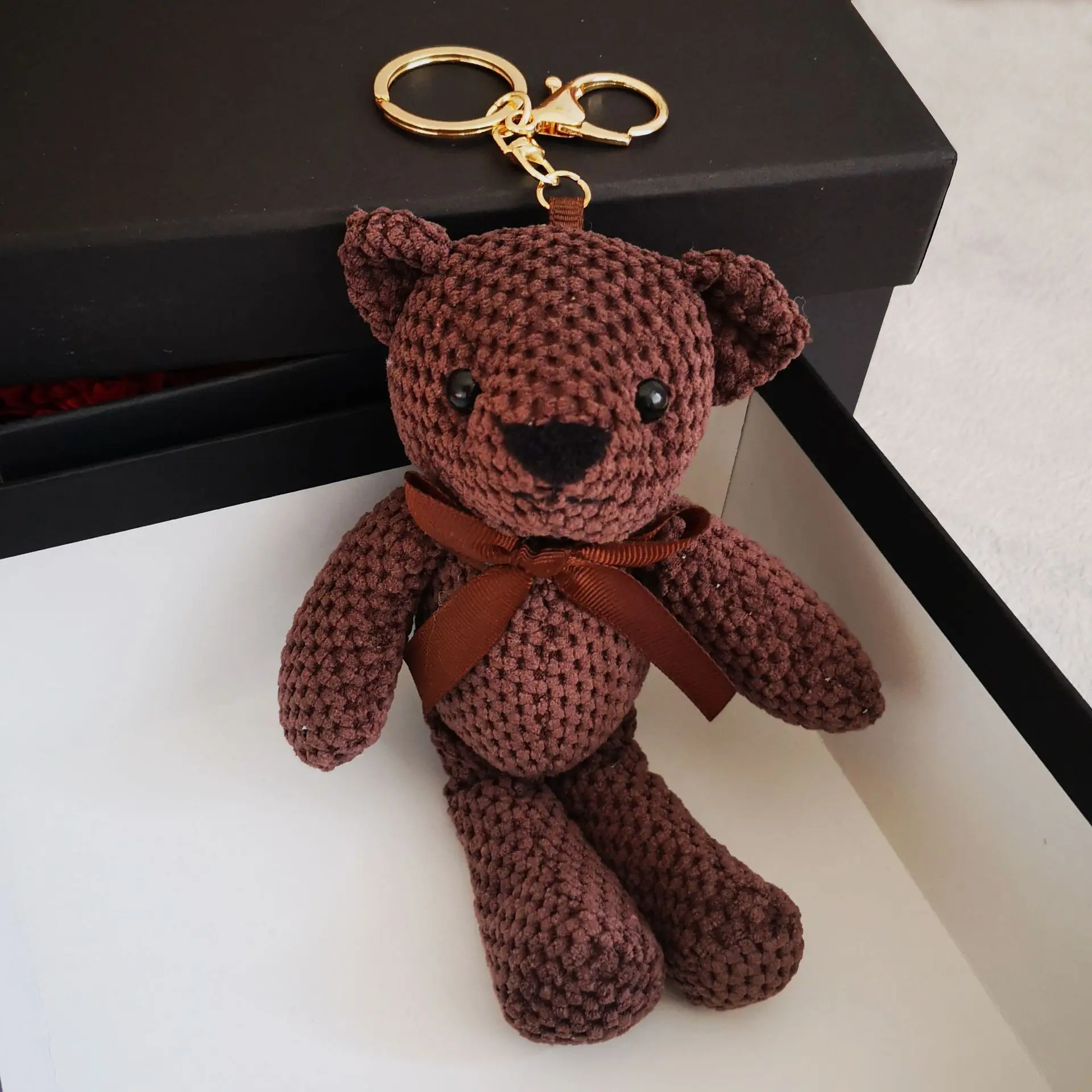 20cm Teddy Bear Stuffed Keychain Plush Toys Plush Key Chains Pendant Dolls Birthday Wedding