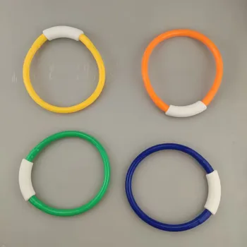 Set De 3 Anillos De Buceo Para Niños Con Bomba De Aire, Juguetes De Piscina Sumergibles Para Entrenamiento Y Fiestas