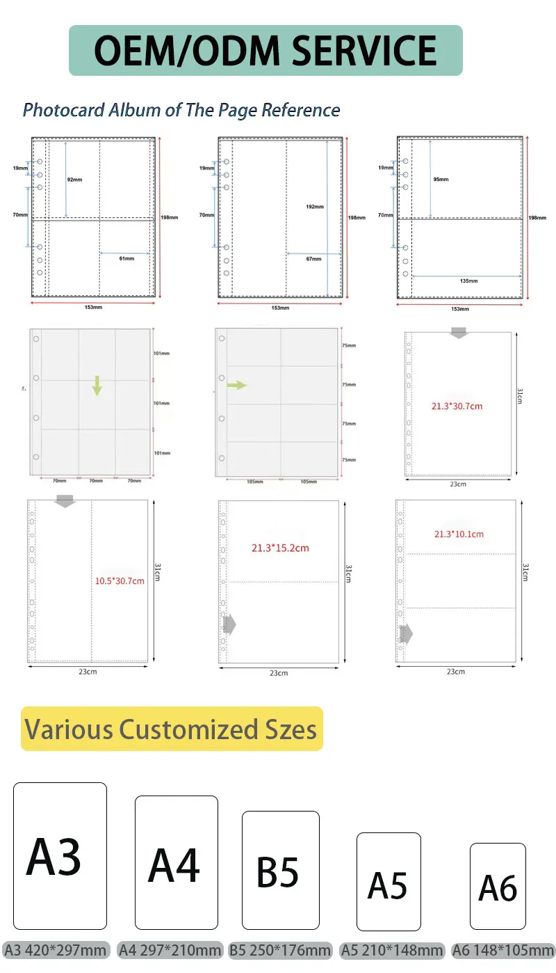 Manufactory Transparent Photocard Sleeve 10pocket Trading Card Binder