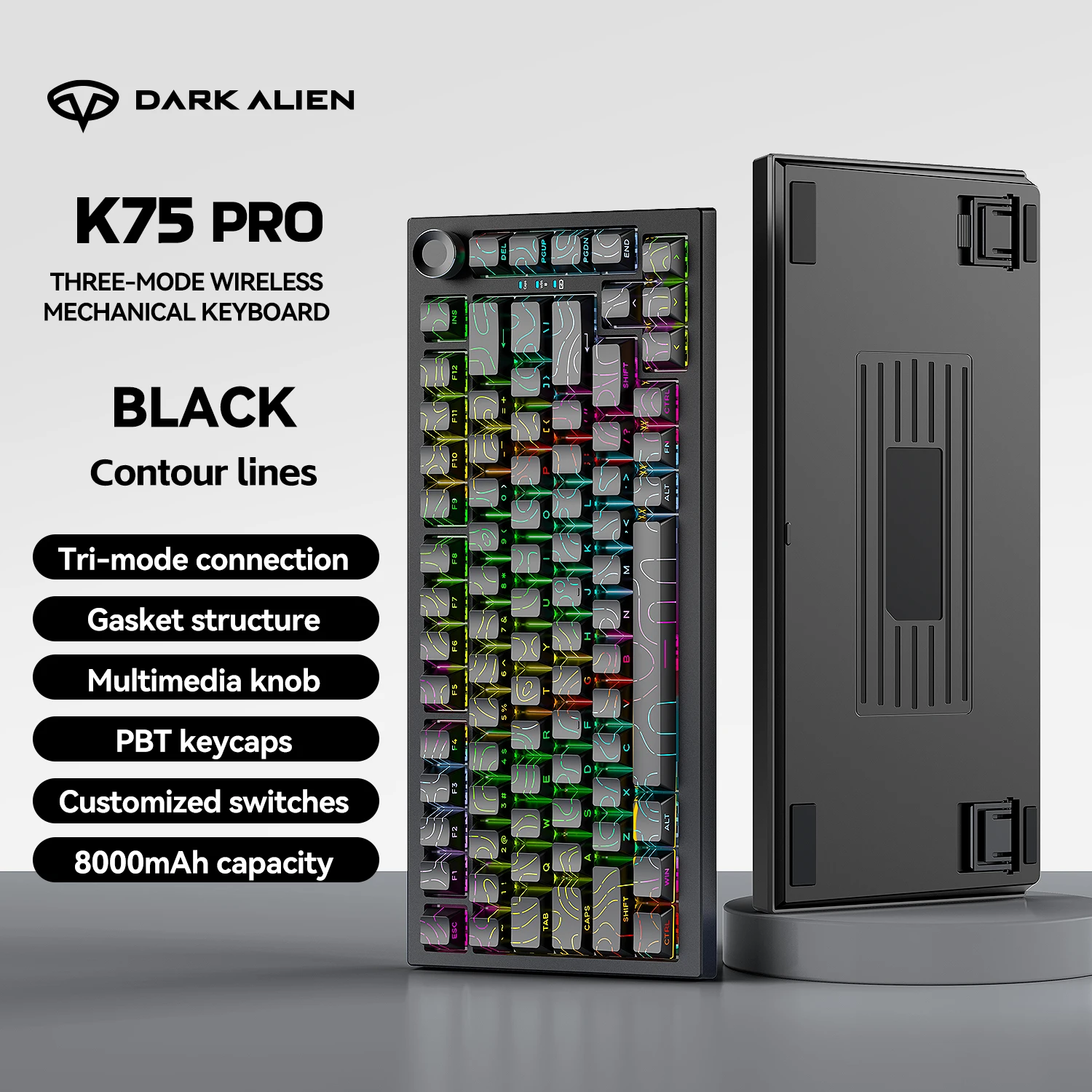 Dark Alien K75 PRO - Durable Gaming Keyboard with 75 Keys