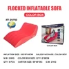 Sillón reclinable inflable tipo S rojo con bomba de pie.