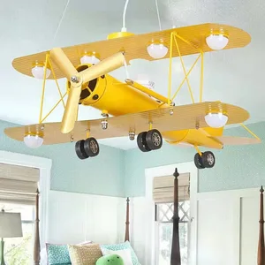 Kindergarten Bedroom Decorative Creative Boy Girl Modern LED Colorful 3d Plane KidsPendant Light Kids