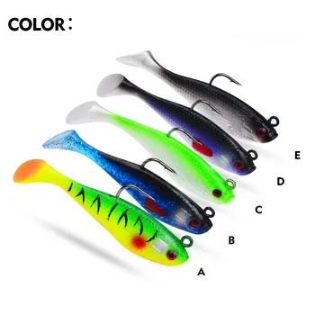CHEERY SO073 8cm 10g ABS Artificial Soft Baits Lead Head Fishing Lures with T Tail for Ocean Boat Ice & Fly Fishing – Soft Lure – view 5