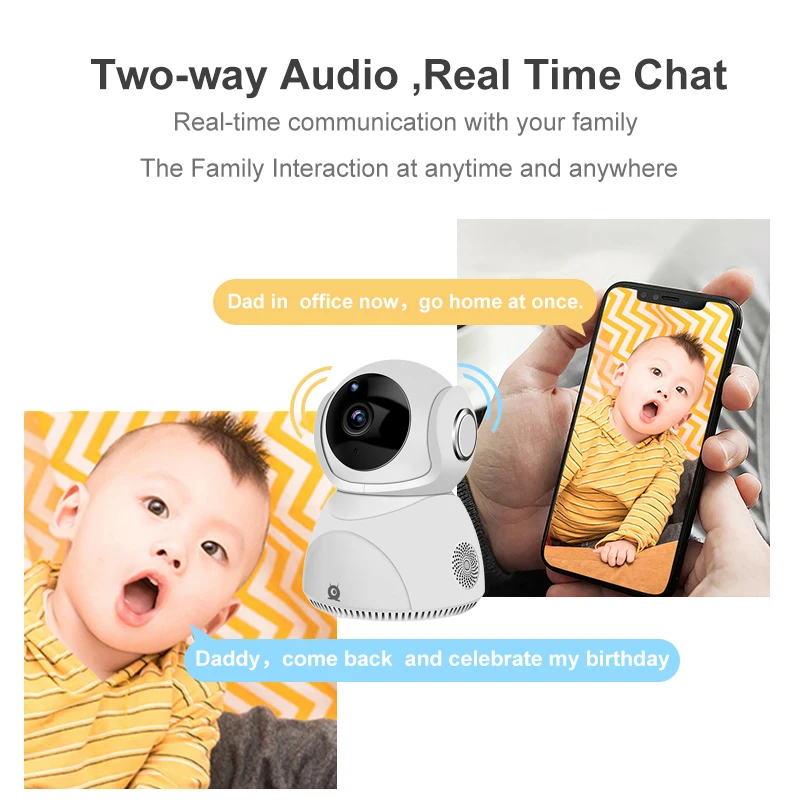 3MP Q8 Auto Tracking Two Way Audio Indoor WiFi Surveillance Network Camera V380 Pro Wireless Security WiFi IP PTZ Camera