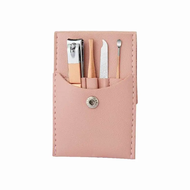 VW-MS-1253 Mini Manicure Set Leather Travel Case Stainless Steel Promotion Gift Set Nail Clipper Set