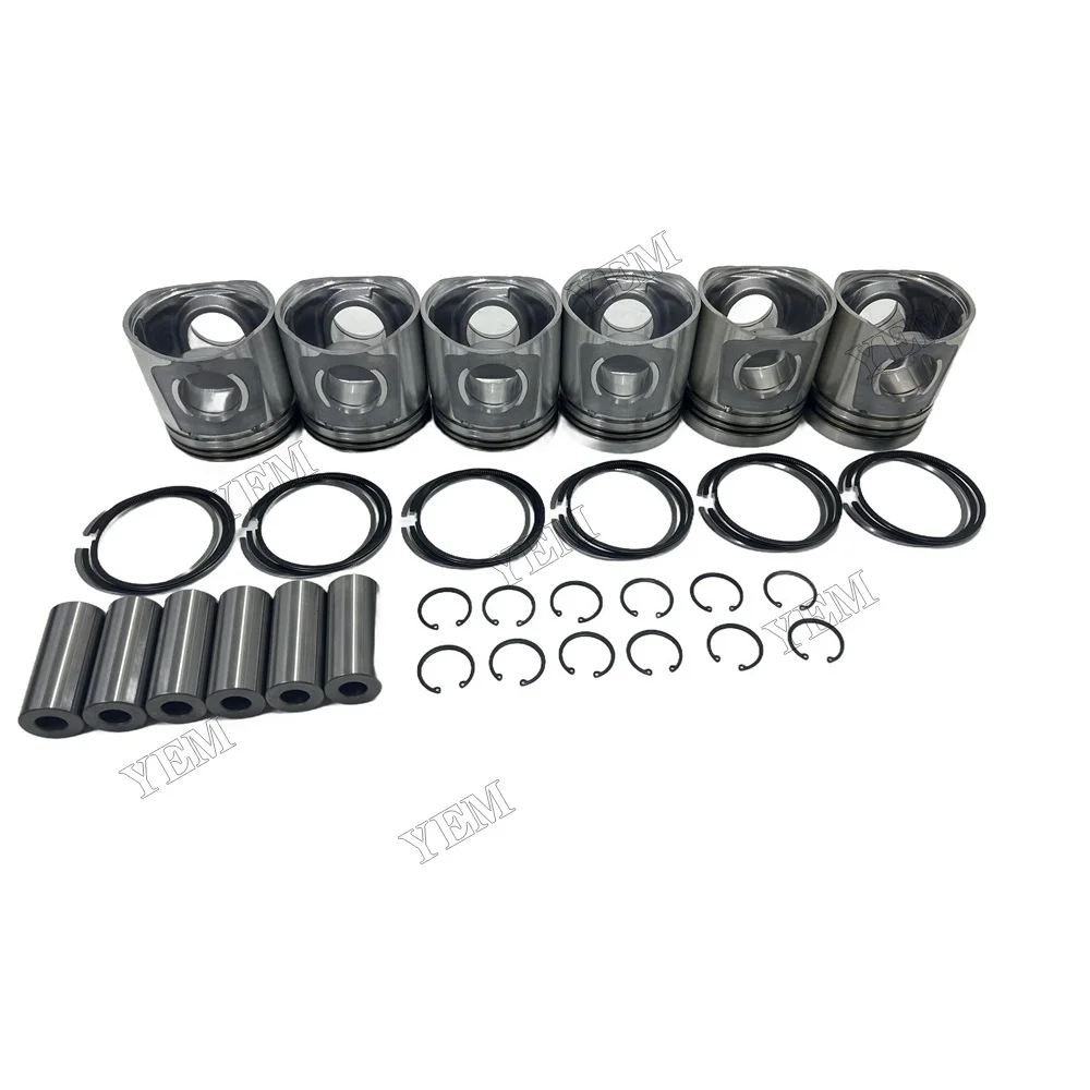6CT Piston Kit W Ring Set for Diesel 8.3L Tractor Truck Excavator