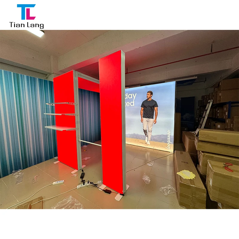 TianLang Fabric Light Box Exhibition Portable Trade Show Booth Exhibition Stand Led Lightbox Trade Show Displays