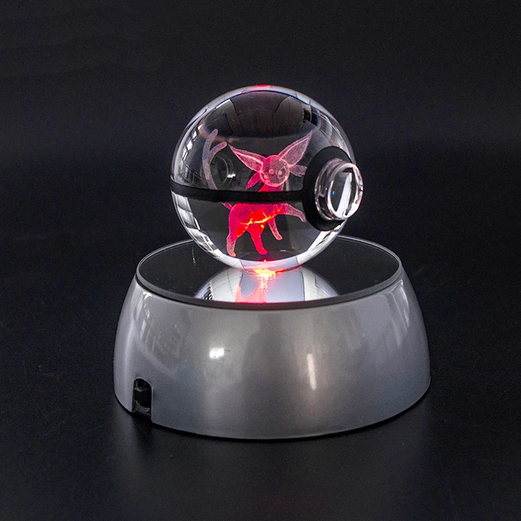 Cheap Wholesale K9 Pokemon Crystal Ball Custom 3d Laser Engraving