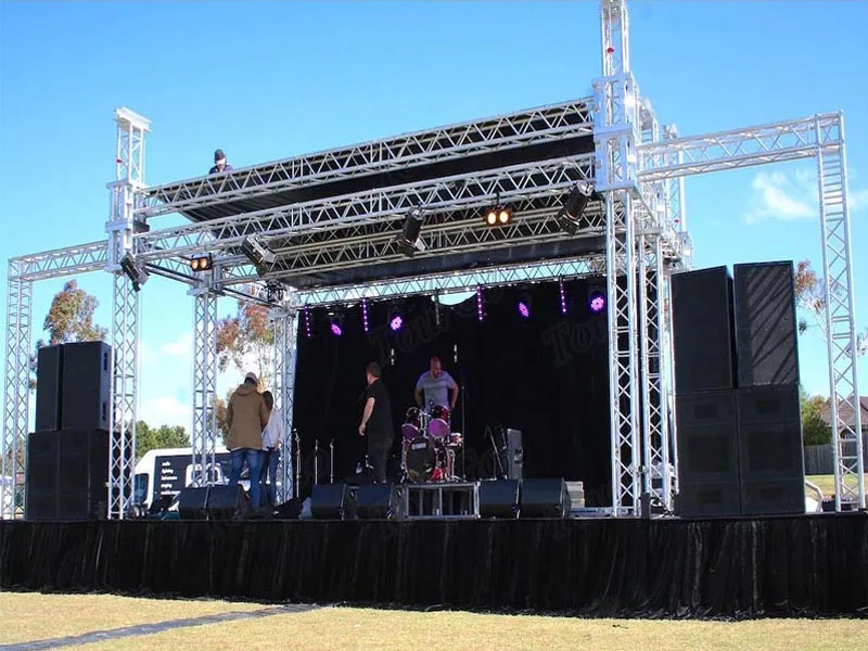Stage Truss Platform Roof System Aluminum Truss Display With Roof Concert Outdoor Music Events Rental