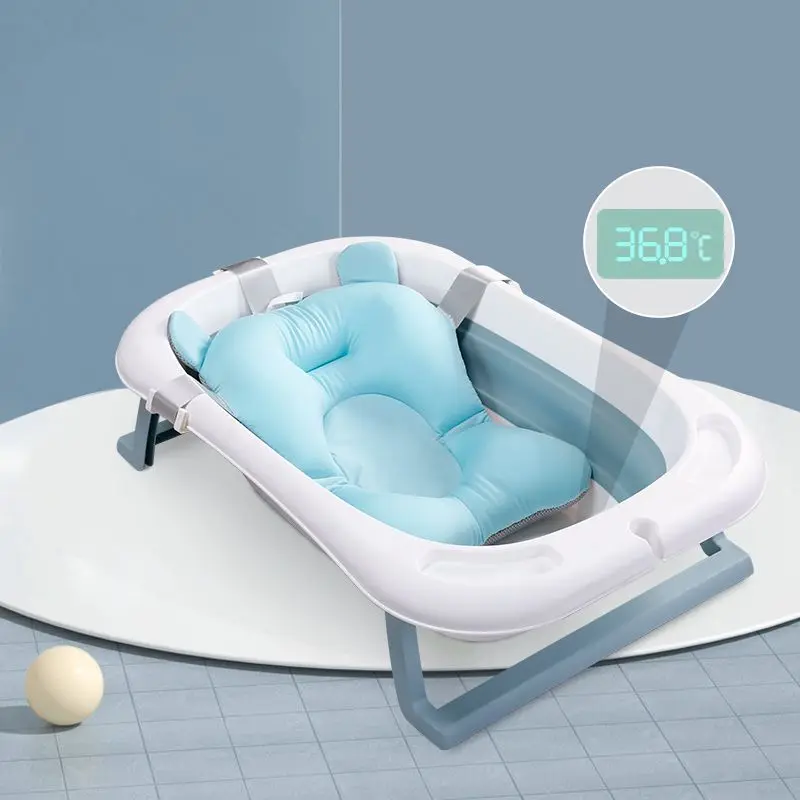 Newborn Baby Folding Bath Tub Plastic Collapsible Baby Bathtub Portable Bathtub For Toddler Space Saving