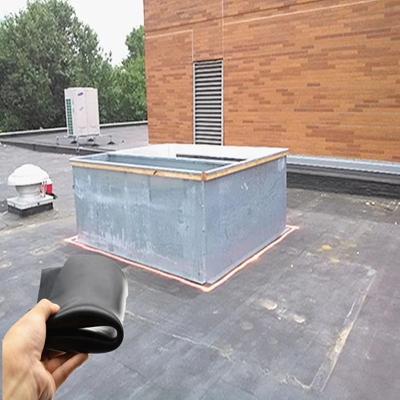 Waterstop Black Smooth 0.5mm-1.5mm EPDM Waterproofing Membrane Rubber Roofing for Foot Roof