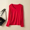 Red V-neck