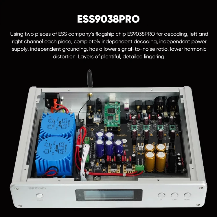 BRZHIFI DAC DC300 ES9039PRO Dual Core Balanced Headphone Amplifier