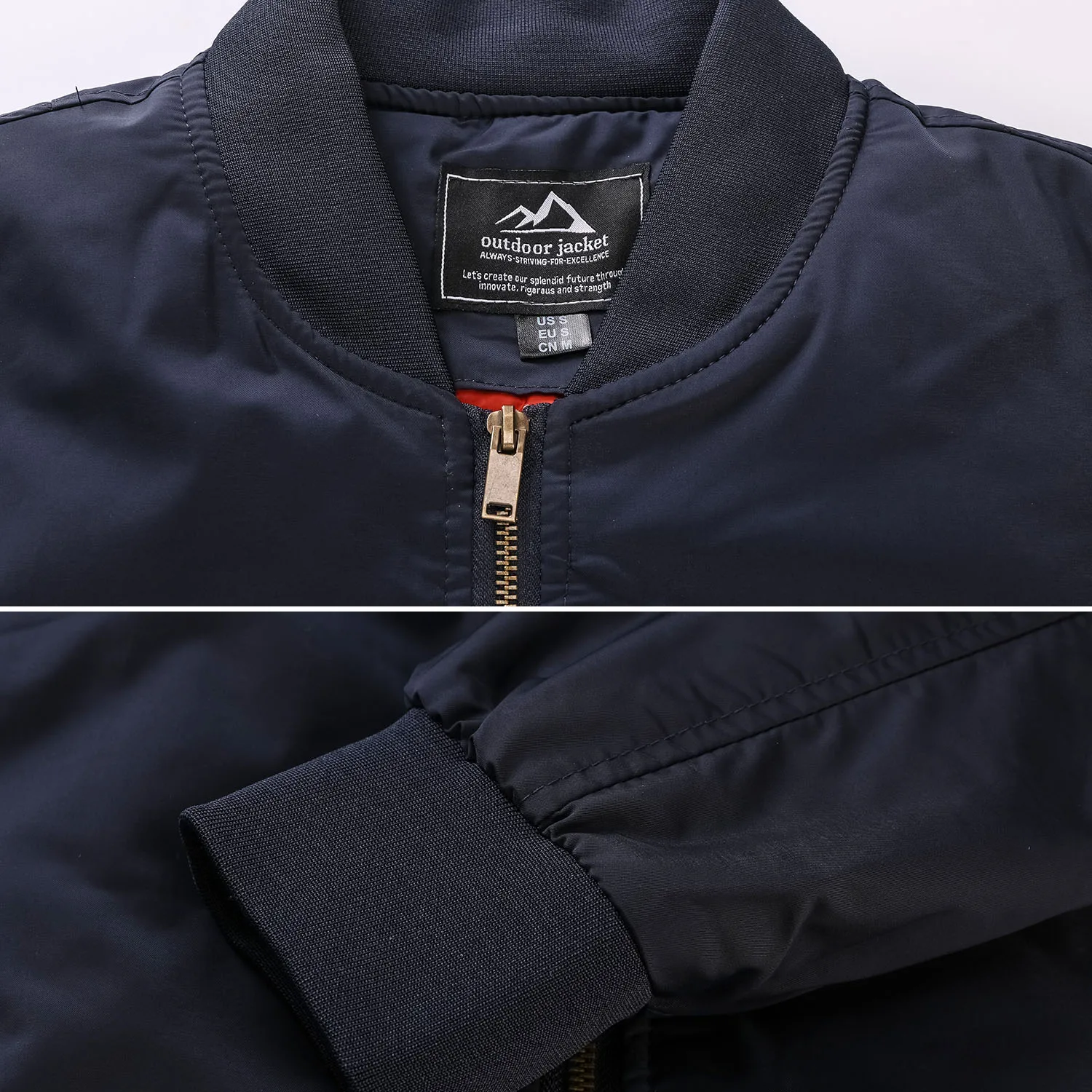 Men's Reversible Bomber Jacket For Winter Streetwear Warm Pilot_voghion.com