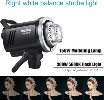 Godox MS300V 300W 2.4G Built-in Wireless Receiver Lightweight Compact and Durable Studio Flash detail image