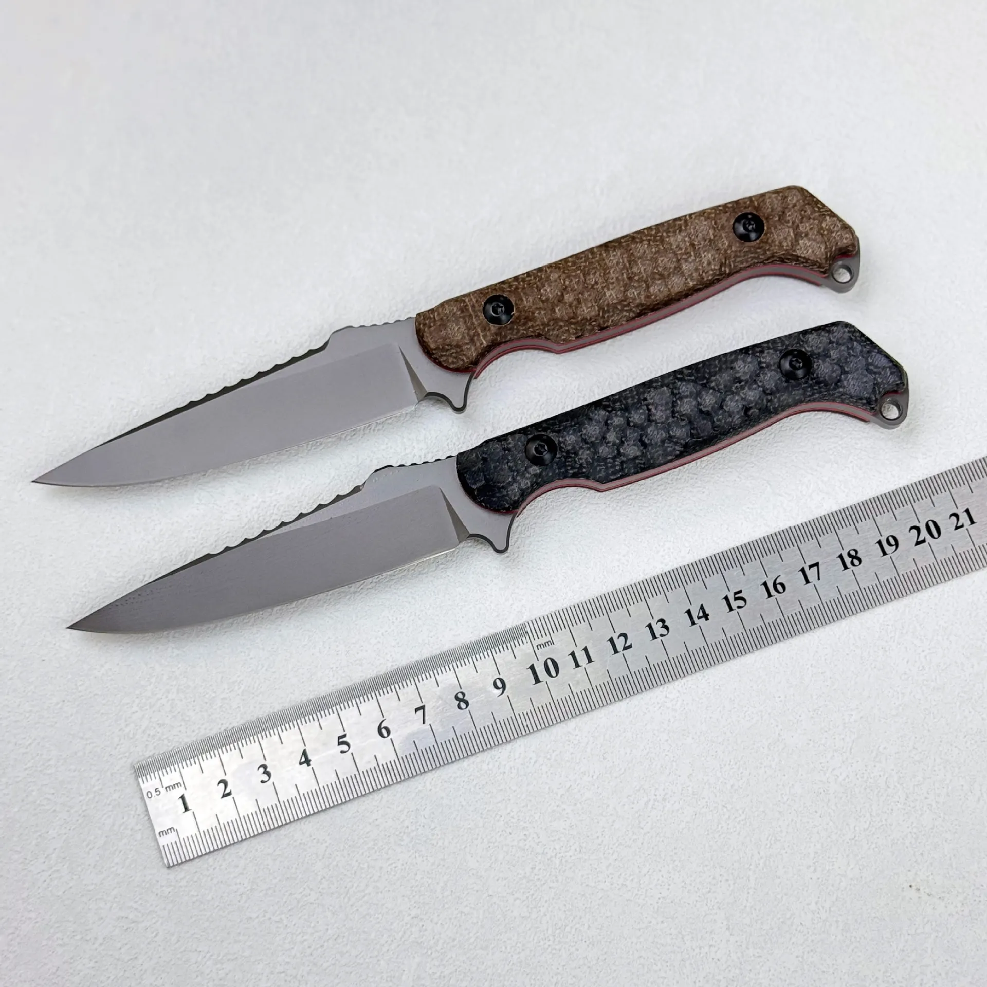 New Outdoor Straight Blade Knife - High Hardness For Camping, Fishing, And Emergency Survival, Micarta Handle, DIY & OEM_voghion.com