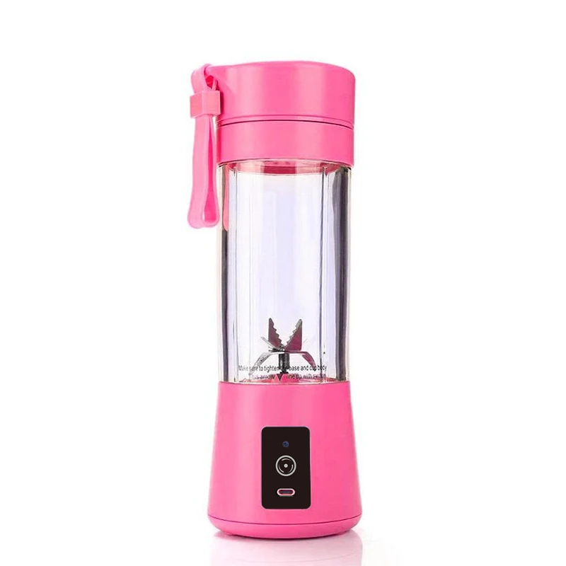 1pc Rechargeable 370ml Portable Juicer Blender Cup With 10 Blades