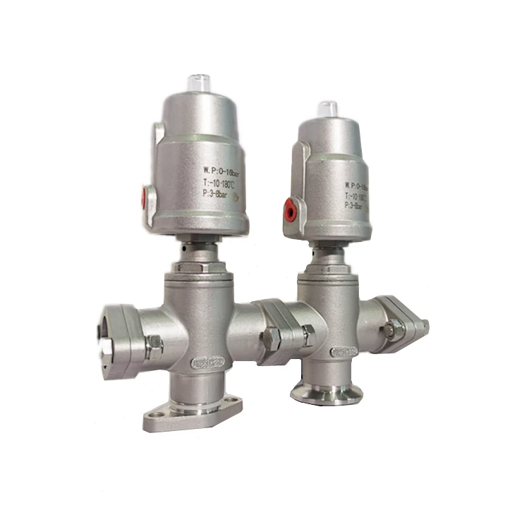 Stainless Steel Fast Mixing Pneumatic Angle Seat Valve for Beer Equipment Water Control Made in China