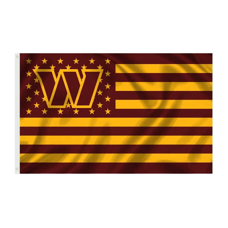 Custom Design All 32 Team 3x5FT Football NFL Sports Flags Washington Commanders Flag With Stars and Stripes