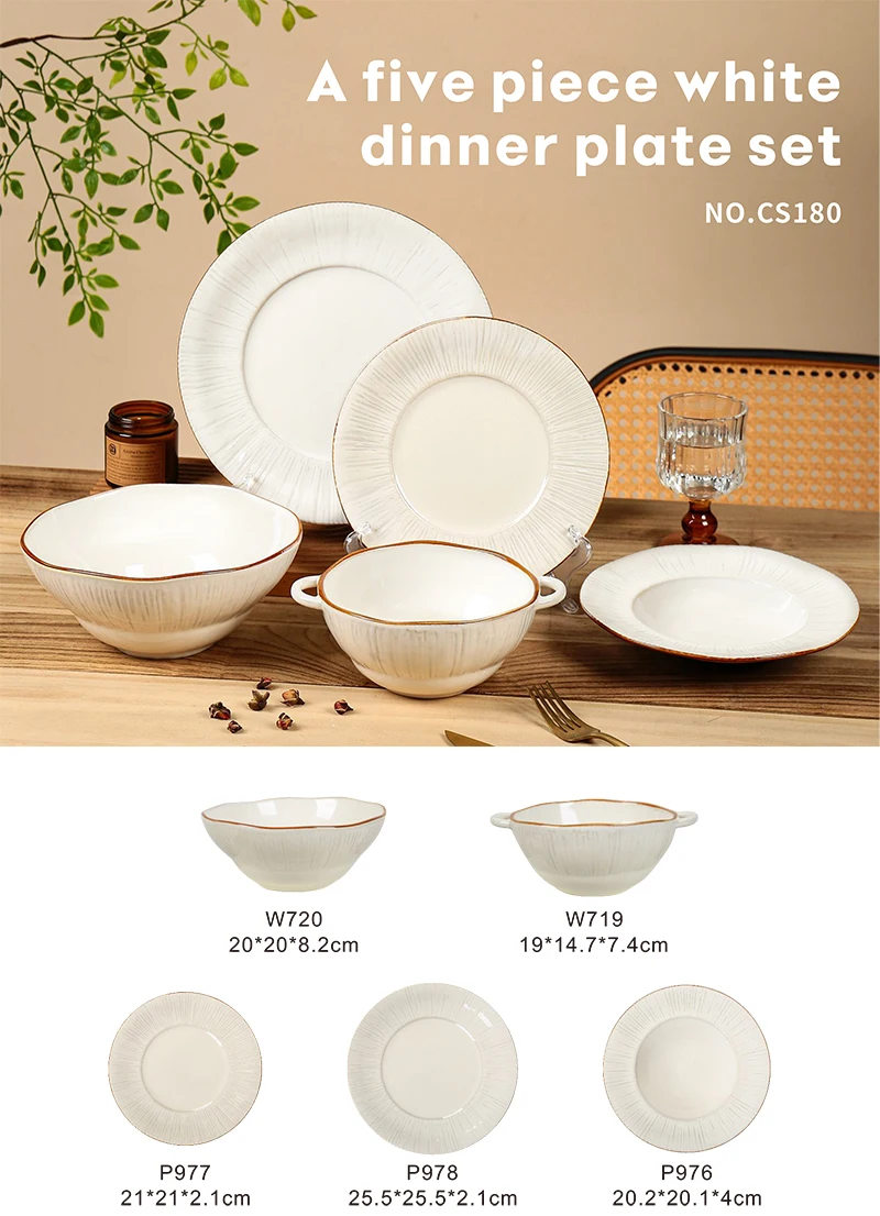 product wholesale porcelain round shape ceramic plate dinner porcelain dishes set tableware dinnerware sets-1