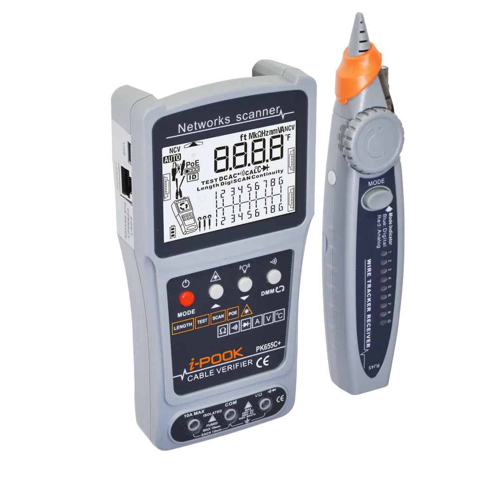 POE rj45 tester cable tester cable tracker break LCD