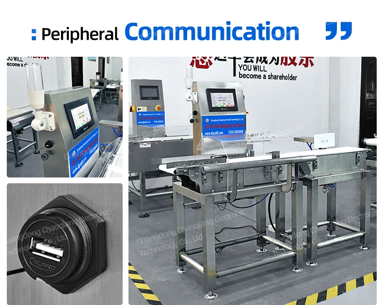 Dongguan Factory Food Dynamic Checkweigher for Communications
