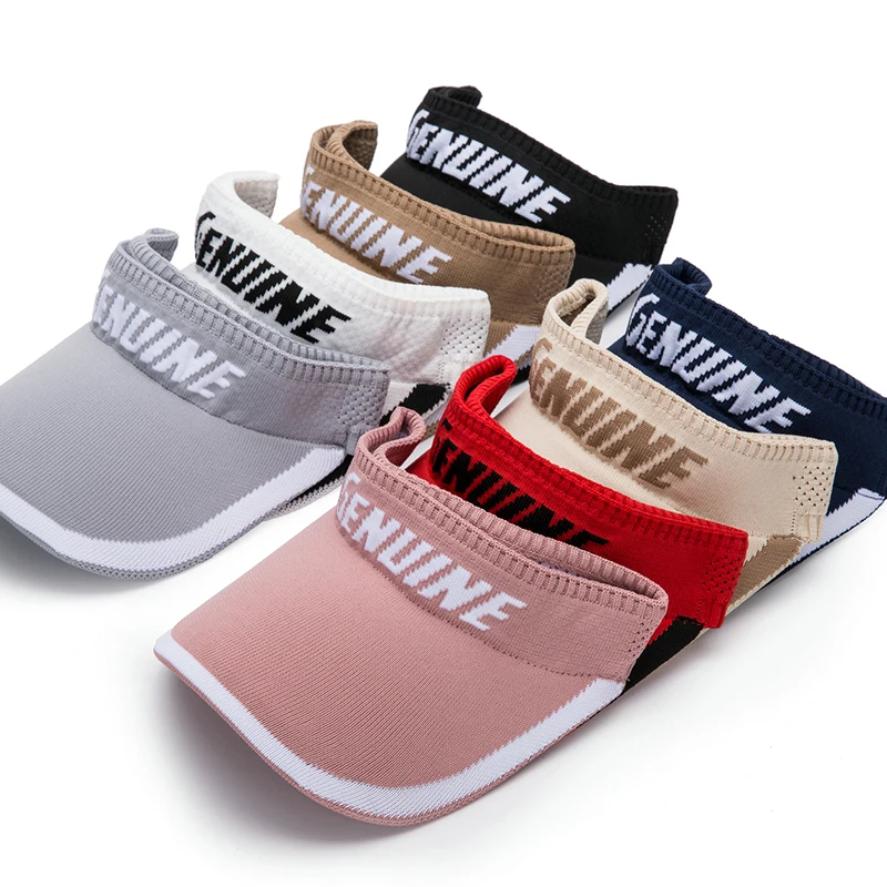 Outdoor Running Visor Hat Sublimation Print Elastic Back Visor