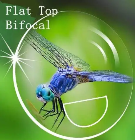 HMC UV 400/420/500 Vision Correction Grey/brown Precision Multifocal Flat  Top Lens Glasses Sun Bifocal FT Flat Top Bifocal Lens