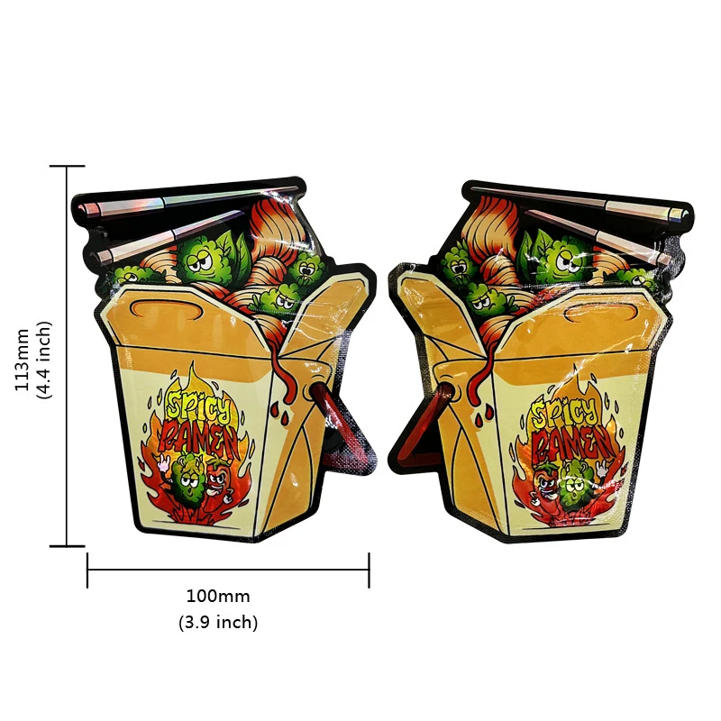 in Stock 35ml Irregular Cookie Die Cut Shaped Mylar Vacuum Bags Unique Smell Proof for Food Packaging
