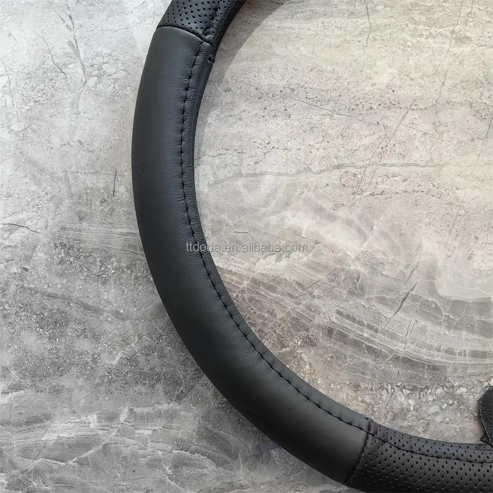 Holes Air Following Simple Genuine Leather Steering Wheel Cover Buy