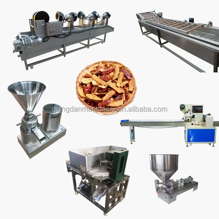 Automatic Dates Washing Sorter Processing Machines Date Palm Production Line Soft Biscuits Filled With Dates Production Line