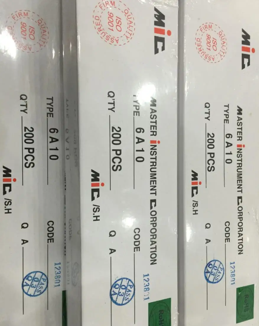 6A10 1000V 6A Confezione Di 20 Rectifier Diodi Valvola - Foto 8