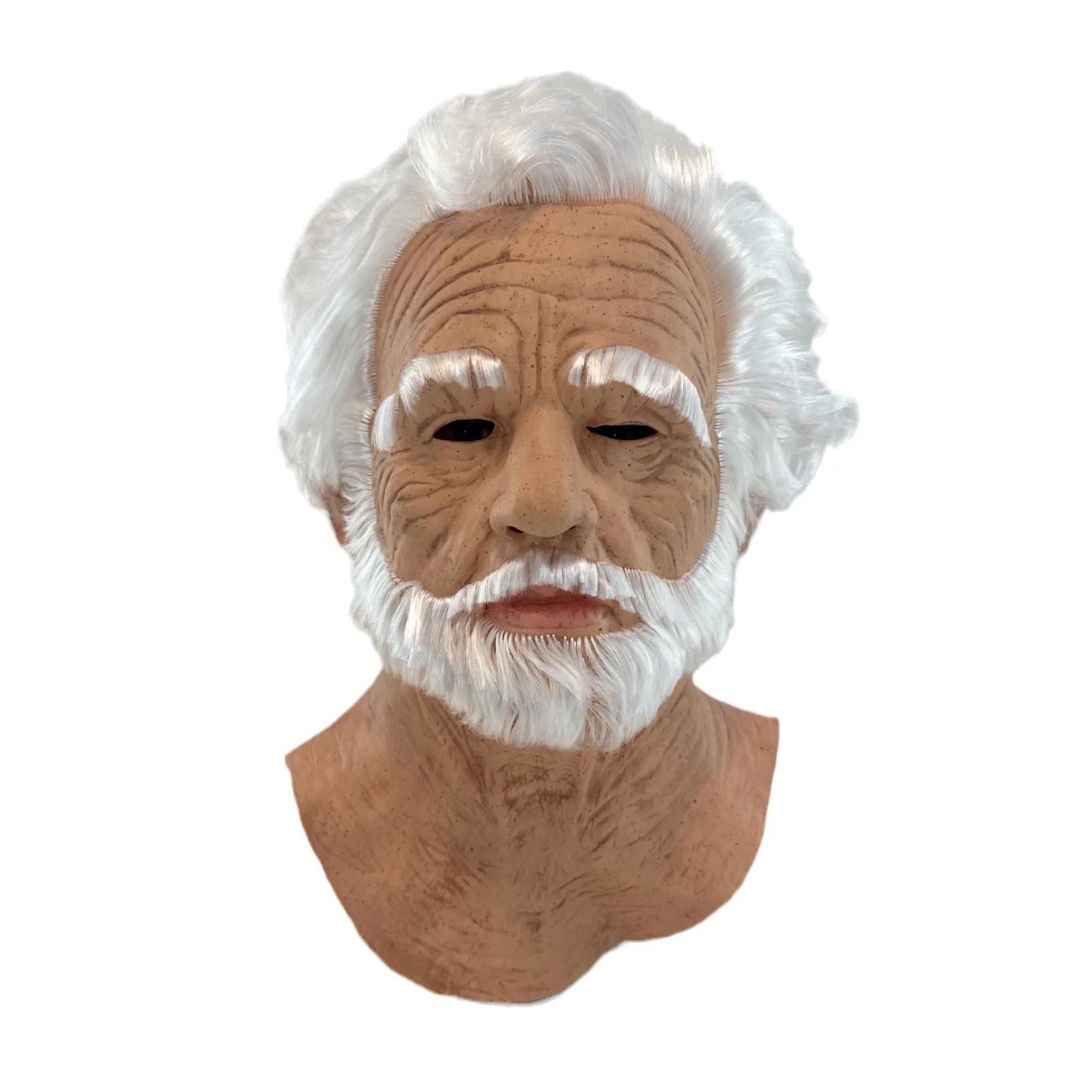 Old Man Mask for Halloween Realistic Face Mask Latex breathable Wrinkle