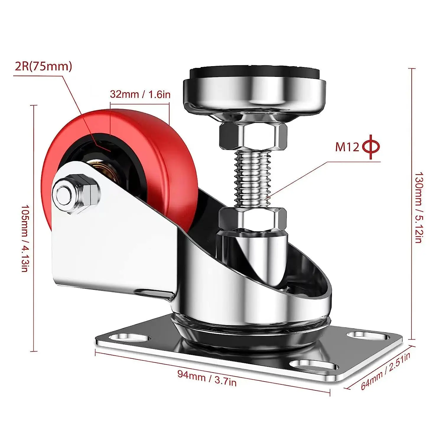 High Quality Adjustable Anti Vibration Leveling Casters Heavy Duty Swivel Casters for Workbench Machine Equipment and Furniture
